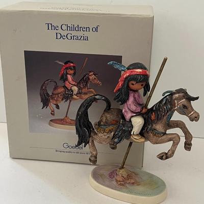 Children of DeGrazia L.Ed. "Merry Little Indian" Sculpture by Goebel - Box