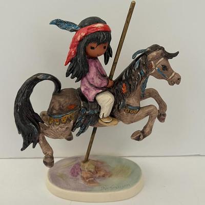 Children of DeGrazia L.Ed. "Merry Little Indian" Sculpture by Goebel - Box