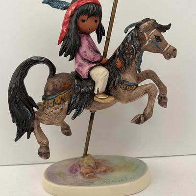 Children of DeGrazia L.Ed. "Merry Little Indian" Sculpture by Goebel - Box