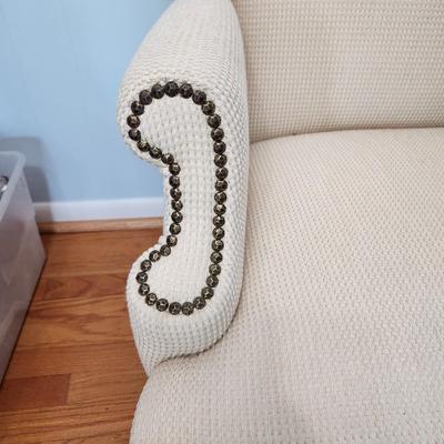 Wingback Settee with Nail head Trim 52x24x35