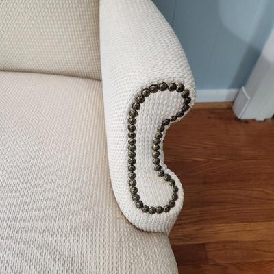 Wingback Settee with Nail head Trim 52x24x35