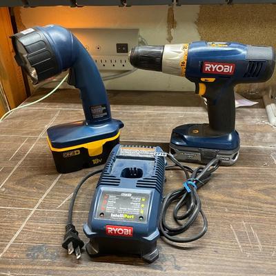 RYobi flashlight and drill