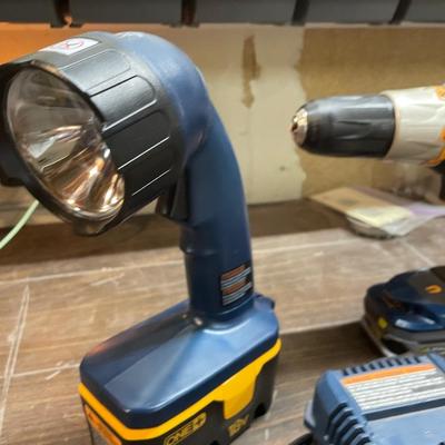 RYobi flashlight and drill