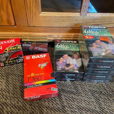 Empty cassette and vcr tapes