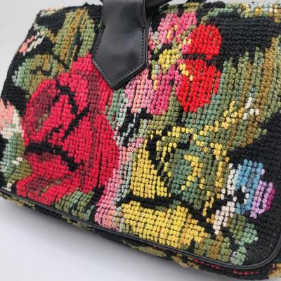 Vintage Floral Tapestry Bag