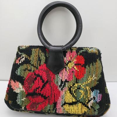 Vintage Floral Tapestry Bag