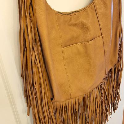 Carlos Santana Large Hobo-Style Fringe Handbag