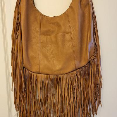 Carlos Santana Large Hobo-Style Fringe Handbag