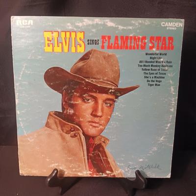 "ELVIS SINGS FLAMING STAR" & "ELVIS PURE GOLD" VINYL RECORDS
