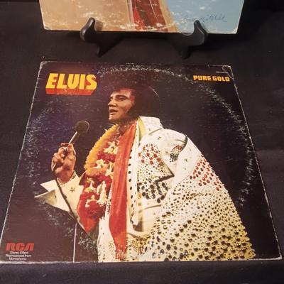 "ELVIS SINGS FLAMING STAR" & "ELVIS PURE GOLD" VINYL RECORDS