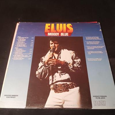 ELVIS "BURNING LOVE" & "MOODY BLUE" VINYL RECORDS