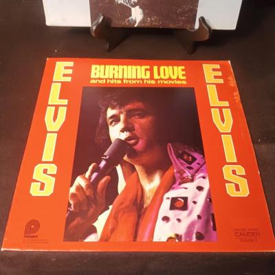 ELVIS "BURNING LOVE" & "MOODY BLUE" VINYL RECORDS