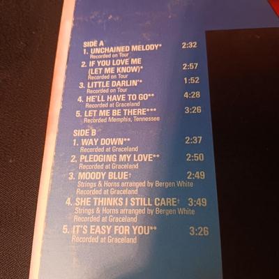 ELVIS "BURNING LOVE" & "MOODY BLUE" VINYL RECORDS