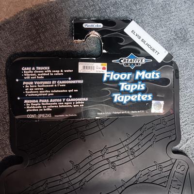 PAIR OF NEW ELVIS RUBBER FLOOR MATS