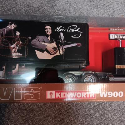 ELVIS KENWORTH W900 MODEL/TOY SEMI TRAILER AND CAB