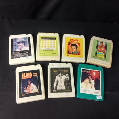 7 ELVIS PRESLEY MUSIC ON 8-TRACK TAPES
