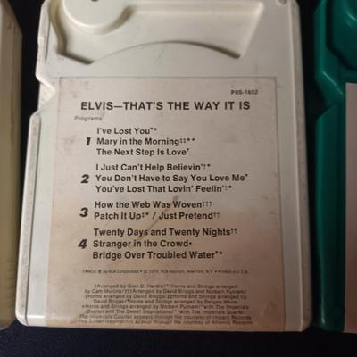 7 ELVIS PRESLEY MUSIC ON 8-TRACK TAPES