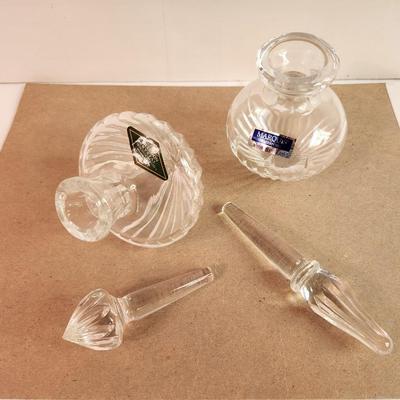 Lot #12 Lot of 2 crystal Perfume Bottles - one Waterford