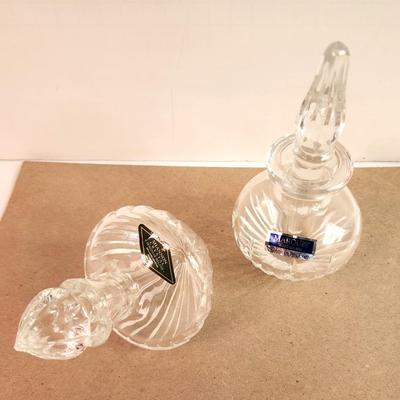 Lot #12 Lot of 2 crystal Perfume Bottles - one Waterford