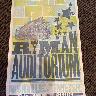 Ryman Auditorium poster