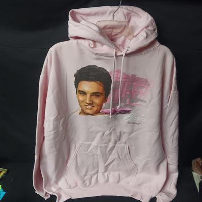 ELVIS PINK HOODIE SIZE XL