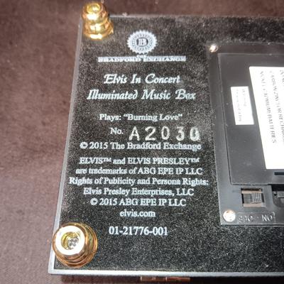 ELVIS ILLUMINATED MUSIC BOX "BURNING LOVE" WITH KEY