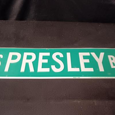ELVIS PRESLEY BLVD TIN SIGN 24" LONG