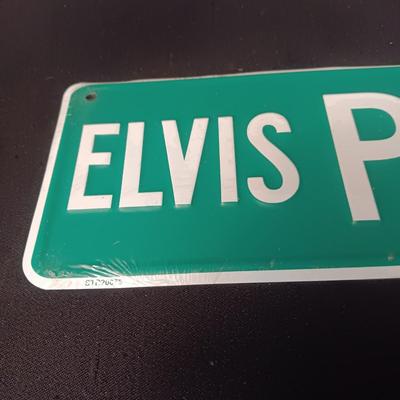 ELVIS PRESLEY BLVD TIN SIGN 24" LONG