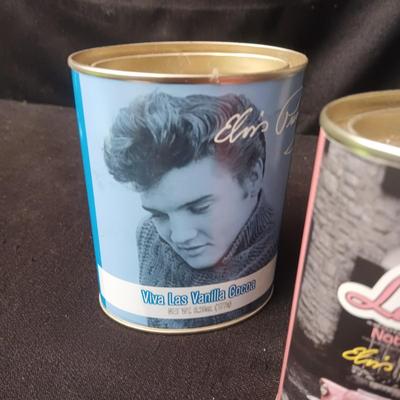ELVIS TRAVEL MUG AND POWDERED DRINKS IN ELVIS TINS