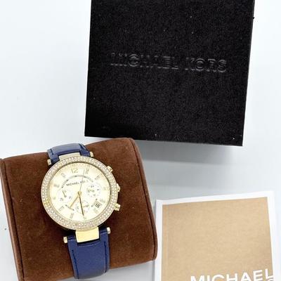 MICHAEL KORS ~ Authentic Women's Parker Blue Watch MK2280