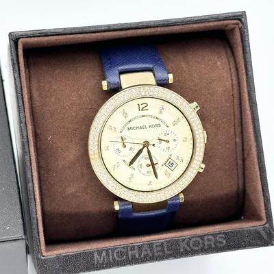 MICHAEL KORS ~ Authentic Women's Parker Blue Watch MK2280