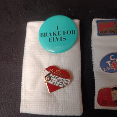 A VARIETY OF ELVIS PINS