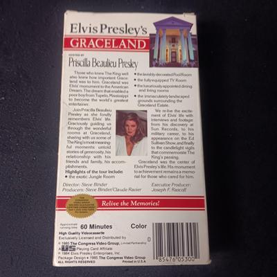 "ELVIS" COFFEE TABLE BOOK AND 2 VHS TAPES