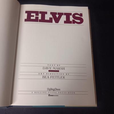 "ELVIS" COFFEE TABLE BOOK AND 2 VHS TAPES
