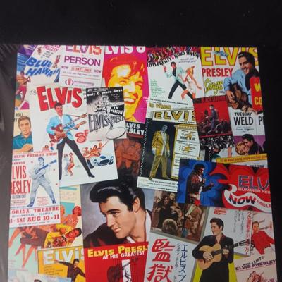 SEALED ELVIS JIGSAW PUZZLE, FRAMED PHOTO & POSTCARD