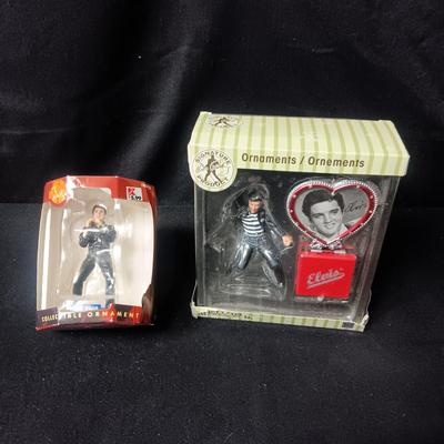 2 ELVIS CHRISTMAS ORNAMENTS