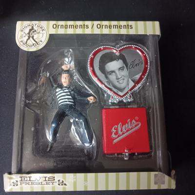 2 ELVIS CHRISTMAS ORNAMENTS