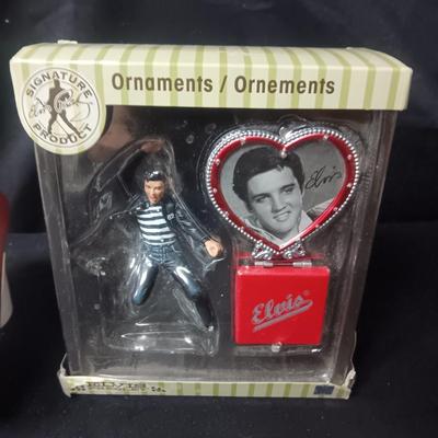 2 ELVIS CHRISTMAS ORNAMENTS