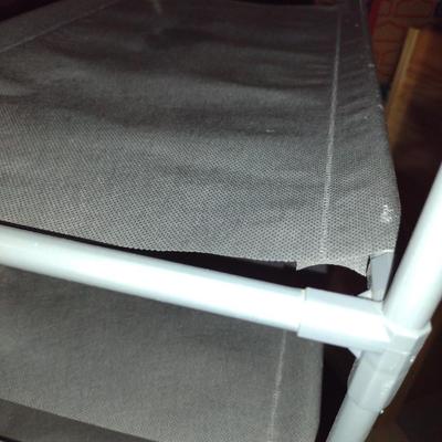 Shoe Organizer with Fabric Shelves