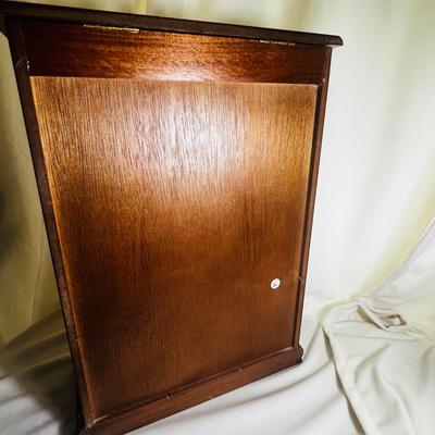 Vintage Hand Made Jewelry Armoire Cabinet Box Storage Chest Stand Organizer