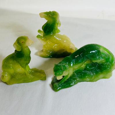 Green Animal Figurines Art Décor Synthetic
