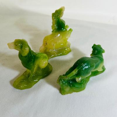 Green Animal Figurines Art Décor Synthetic