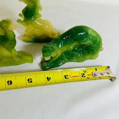 Green Animal Figurines Art Décor Synthetic