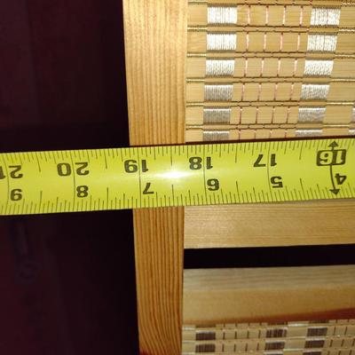 Woven Four Panel Screen with Two Removable Shelves