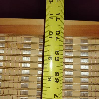 Woven Four Panel Screen with Two Removable Shelves