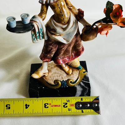 Vtg Italian Depose Genuine CARRARA Marble Serving Girl Figurine Statue Simonelli