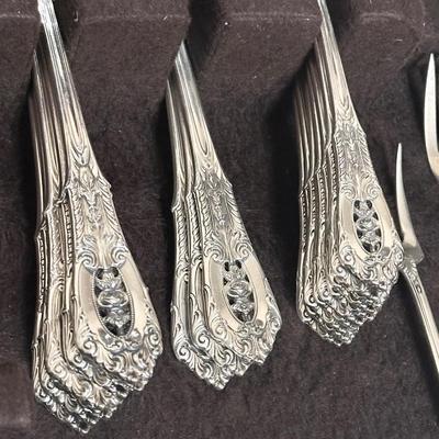 STERLING ~ Wallace Silver ~ "Rose Point" ~ (1934) ~ Gorgeous ~ 60 Piece Set