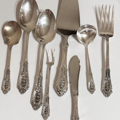 STERLING ~ Wallace Silver ~ "Rose Point" ~ (1934) ~ Gorgeous ~ 60 Piece Set