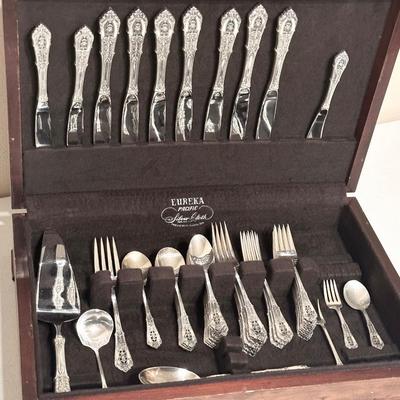 STERLING ~ Wallace Silver ~ "Rose Point" ~ (1934) ~ Gorgeous ~ 60 Piece Set