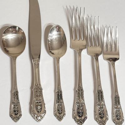 STERLING ~ Wallace Silver ~ "Rose Point" ~ (1934) ~ Gorgeous ~ 60 Piece Set